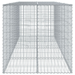 Kosz gabionowy z pokrywą, 400x100x100 cm, galwanizowane żelazo