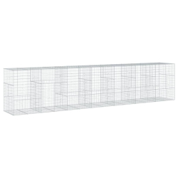 Kosz gabionowy z pokrywą, 700x100x150 cm, galwanizowane żelazo