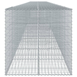 Kosz gabionowy z pokrywą, 1200x100x100 cm, galwanizowane żelazo