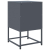 Szafki nocne, 2 szt., antracytowe, 36x39x60,5 cm, stal