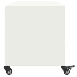 Szafka RTV, biała, 100,5x39x43,5 cm, stal walcowana na zimno