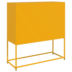 Szafka, musztardowa, 100,5x39x107 cm, stal walcowana na zimno