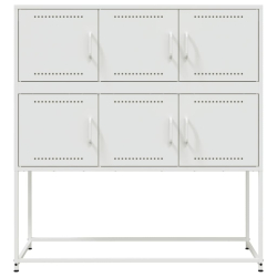 Szafka, biała, 100,5x39x107 cm, stal walcowana na zimno
