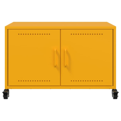 Szafka RTV, musztardowa, 68x39x43,5 cm, stal walcowana na zimno
