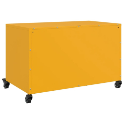 Szafka RTV, musztardowa, 68x39x43,5 cm, stal walcowana na zimno