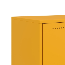 Szafka RTV, musztardowa, 68x39x43,5 cm, stal walcowana na zimno