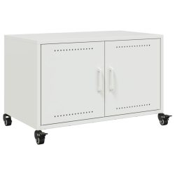 Szafka RTV, biała, 68x39x43,5 cm, stal walcowana na zimno