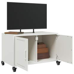 Szafka RTV, biała, 68x39x43,5 cm, stal walcowana na zimno