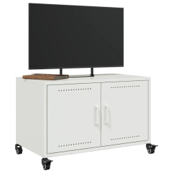 Szafka RTV, biała, 68x39x43,5 cm, stal walcowana na zimno