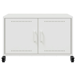 Szafka RTV, biała, 68x39x43,5 cm, stal walcowana na zimno