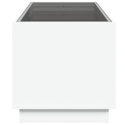 Stolik kawowy z LED Infinity, biały, 70x50x50 cm
