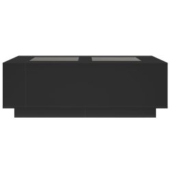Stolik kawowy z LED Infinity, czarny, 116x69x40 cm