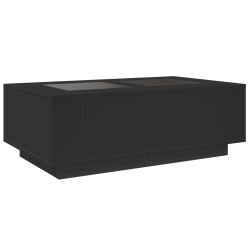 Stolik kawowy z LED Infinity, czarny, 116x69x40 cm