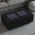 Stolik kawowy z LED Infinity, czarny, 116x69x40 cm