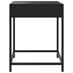 Stolik nocny z LED Infinity, czarny, 40x40x51 cm