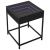 Stolik nocny z LED Infinity, czarny, 40x40x51 cm