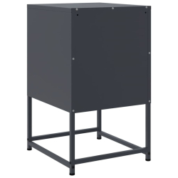 Szafki nocne, 2 szt., antracytowe, 36x39x60,5 cm, stal