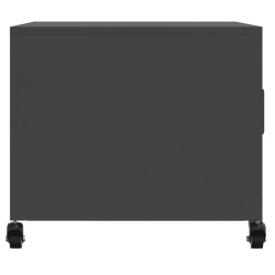 Stolik kawowy, czarny, 68x50x43,5 cm, stal walcowana na zimno