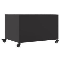 Stolik kawowy, czarny, 68x50x43,5 cm, stal walcowana na zimno