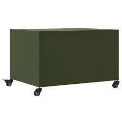 Stolik kawowy, oliwkowy, 68x50x43,5 cm, stal walcowana na zimno