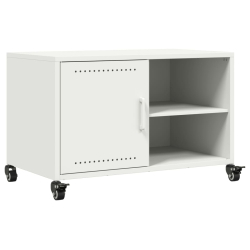 Szafka RTV, biała, 68x39x43,5 cm, stal walcowana na zimno