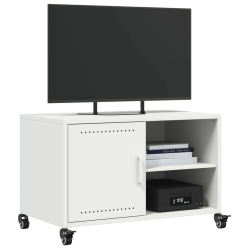 Szafka RTV, biała, 68x39x43,5 cm, stal walcowana na zimno