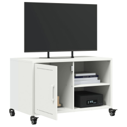 Szafka RTV, biała, 68x39x43,5 cm, stal walcowana na zimno