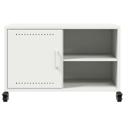 Szafka RTV, biała, 68x39x43,5 cm, stal walcowana na zimno