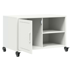Szafka RTV, biała, 68x39x43,5 cm, stal walcowana na zimno