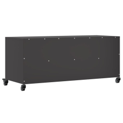Szafka RTV, czarna, 100,5x39x43,5 cm, stal walcowana na zimno
