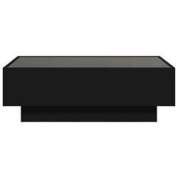 Stolik kawowy z LED, czarny, 90x50x30 cm