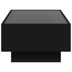 Stolik kawowy z LED, czarny, 90x50x30 cm