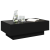 Stolik kawowy z LED, czarny, 90x50x30 cm
