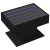 Stolik kawowy z LED, czarny, 70x50x45 cm