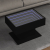 Stolik kawowy z LED, czarny, 70x50x45 cm