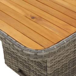 2-częściowa sofa ogrodowa z poduszkami, szara, polirattan