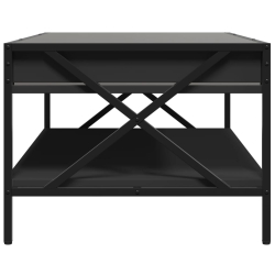 Stolik kawowy z LED Infinity, czarny, 90x50x38 cm