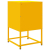 Szafki nocne, 2 szt., musztardowe, 36x39x60,5 cm, stal