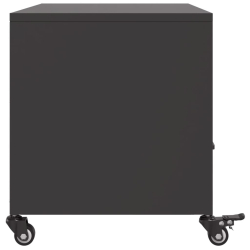 Szafka RTV, czarna, 68x39x43,5 cm, stal walcowana na zimno