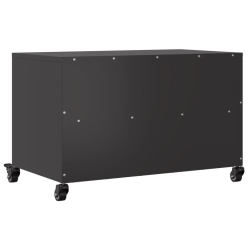 Szafka RTV, czarna, 68x39x43,5 cm, stal walcowana na zimno