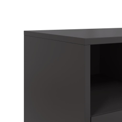 Szafka RTV, czarna, 68x39x43,5 cm, stal walcowana na zimno