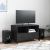 Szafka RTV, czarna, 68x39x43,5 cm, stal walcowana na zimno