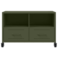 Szafka RTV, oliwkowa, 68x39x43,5 cm, stal walcowana na zimno