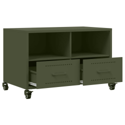 Szafka RTV, oliwkowa, 68x39x43,5 cm, stal walcowana na zimno