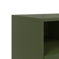 Szafka RTV, oliwkowa, 68x39x43,5 cm, stal walcowana na zimno