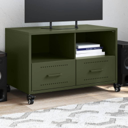 Szafka RTV, oliwkowa, 68x39x43,5 cm, stal walcowana na zimno