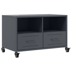 Szafka RTV, czarna, 68x39x43,5 cm, stal walcowana na zimno