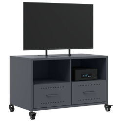 Szafka RTV, czarna, 68x39x43,5 cm, stal walcowana na zimno