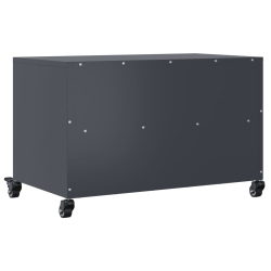 Szafka RTV, czarna, 68x39x43,5 cm, stal walcowana na zimno