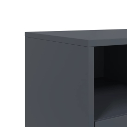 Szafka RTV, czarna, 68x39x43,5 cm, stal walcowana na zimno